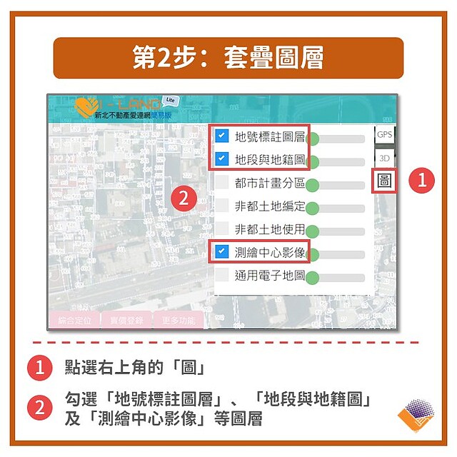 新北不動產愛連網:套疊圖層